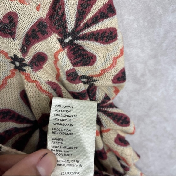 Free People Through The Meadow Floral Blouse In White Sand Combo Size S - Picture 4 of 5